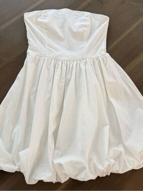 Bubble Skirt Strapless Mini Dress-Small